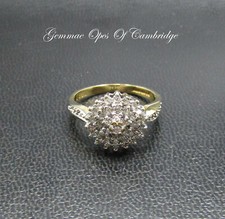 18k 18ct Gold Ring Diamond Cluster Size M 1/2 0.7tcw 4.3g
