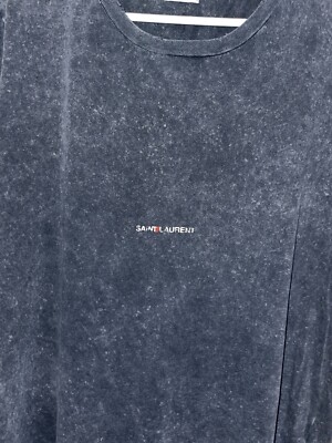 Saint Laurent Paris 17SS Distressed Classic Logo Print Short 