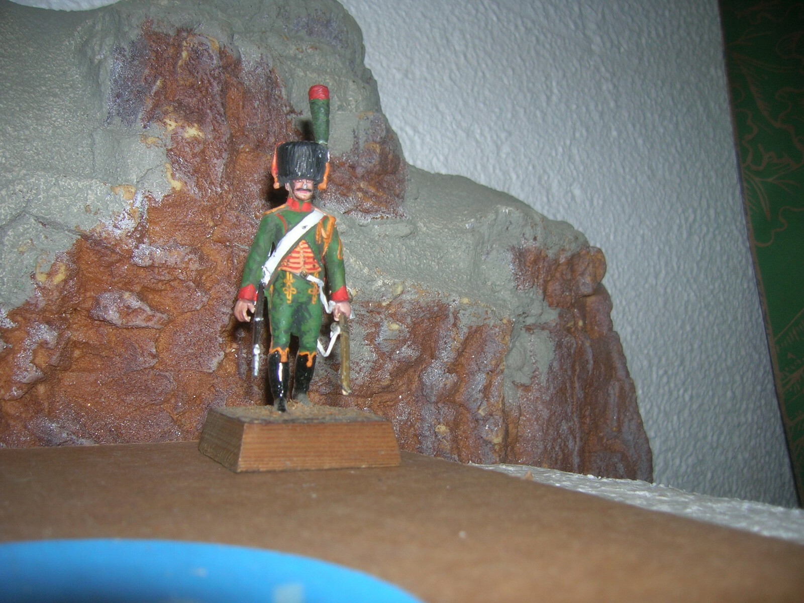 VINTAGE RIFLE BRIGADE OFFICER 1812 TOY SOLDIER METAL  GREEN JACKET 1969 STADDEN 