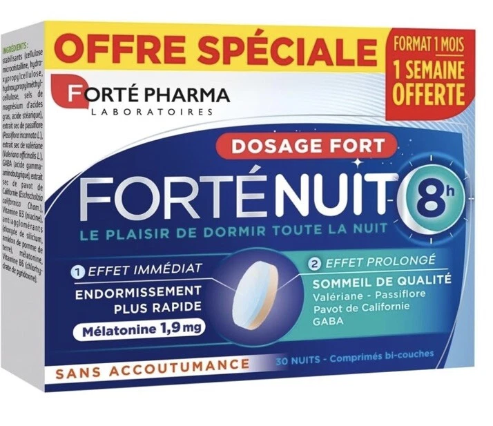 FORTÉ PHARMA Sommeil réparateur FORTENUIT 8H : le plaisir de dormir toute la nuit