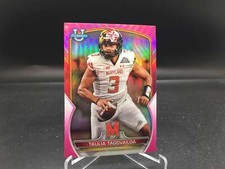 Taulia Tagovailoa 2022 Bowman Chrome University Pink Refractor #3 Maryland