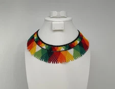 Embera Chami beaded necklace by women of the Colombian indigenous tribe 2042