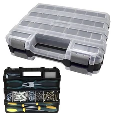 Double Side Tool Box Organizer Hardware Storage Box Portable Small Parts Orga