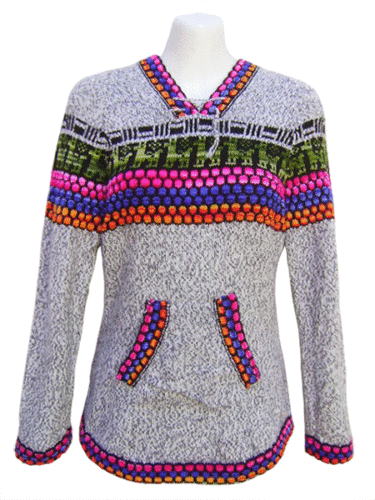 WHOLESALE LOT OF 10 - 100% ALPACA SWEATERS WITH RAINBOW ANDEAN DESIGN 6V - Picture 5 of 9