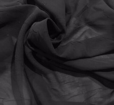 3 Yard Black Crinkle Chiffon Fabric 50 Width