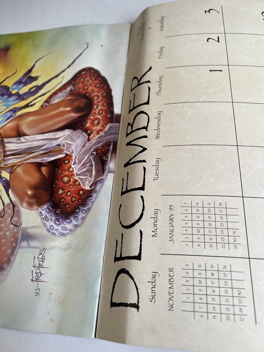 天野喜孝 1994 CALENDAR FANTASY WORLD Vintage 1994 TSR Dungeons & Dragons Women Of Fantasy Calendar