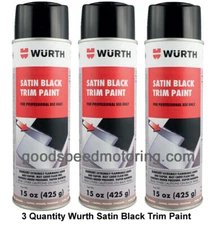 Wurth Satin Black Trim Paint - 0892140029 - 3 Pack