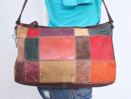 fossil suede purse