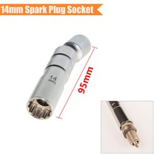 3/8" Drive 14mm Point Remover Wrench Spark Plug Socket Thin Wall for Autos Car，.