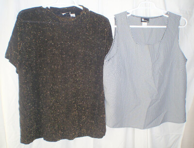Lot Of 2 Women's Tops - Apparenza 3X & First Option Too! 22W/24W