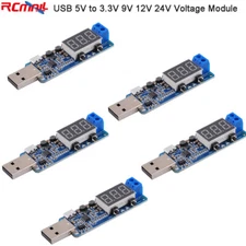 5pc XY-UPA USB 5V to 1-24V Voltage Regulator 3.3V 9V 12V 24V Step up/down Module