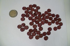 60 BOTTONI VINTAGE PLASTICA 2 FORI BORDEAUX VINO OPACO 1,1 CM CAMICETTA SARTORIA