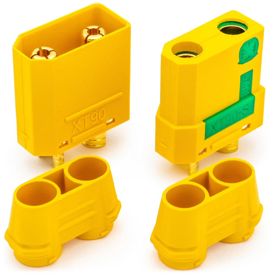 XT90S Anti Blitz Stecker + Buchse, 1-5 Paar LiPo Hochstrom Goldstecker, 4,5mm - Bild 2 von 4