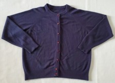 Navy Blue Button Up Sweater Cardigan Chest 46"