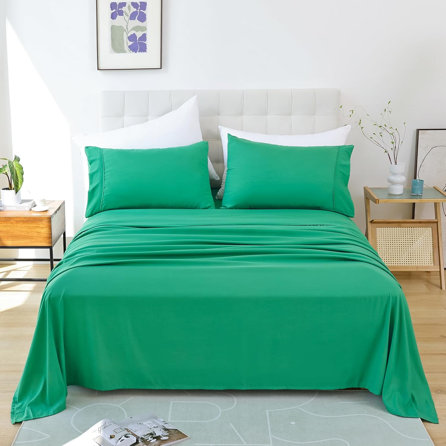 Queen Sheet Set - Breathable Cooling Luxury Sheets for Queen Size Bed, 16
