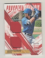 2019 Elite Extra Edition PROSPECT MATERIALS RED LEODY TAVERAS RC Rookie 34/49