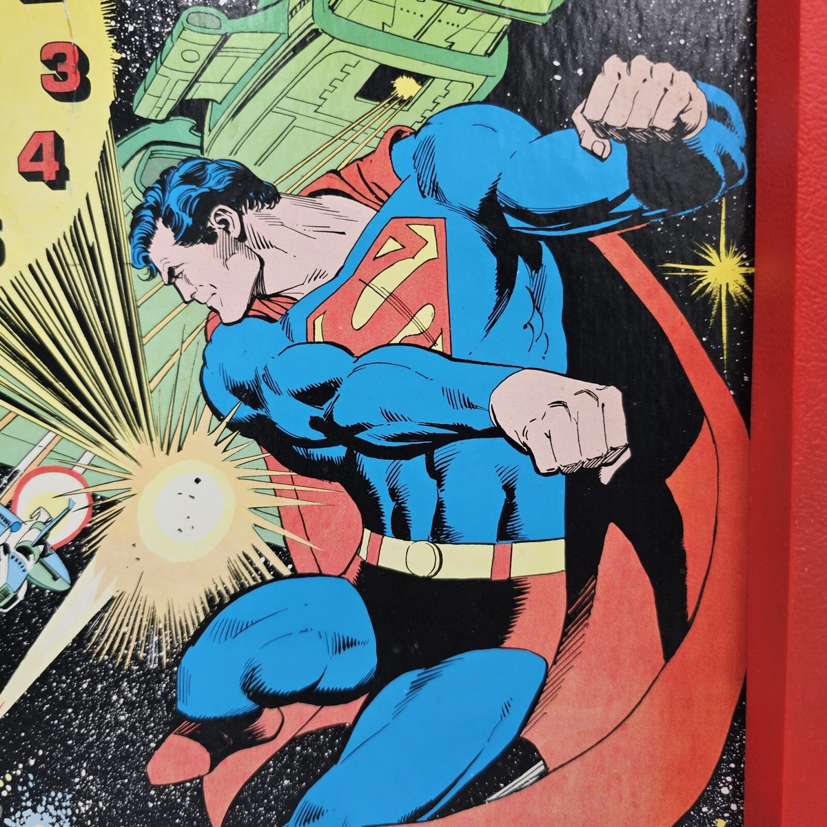 RARE Vintage 1978 SUPERMAN New Haven Wall Clock DC Comics, - WORKS