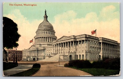 The United States Capitol Vintage Postcard by Nation's Capital Choicest Views