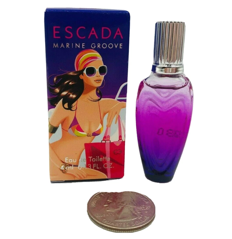 Perfume para mujer Escada Marine Groove 0,13 oz 4 ml mini/TRAVEL EDT Splash nuevo en caja Foto 2 de 2