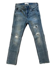 Abercrombie Kids Size 13/14 Slim - Medium Wash - Distressed Skinny Jeans