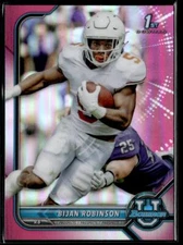 2021-22 Bowman University #31 Bijan Robinson Pink Chrome MJ