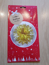 Christmas Large Snowflake Gold Foil Ball wall ceiling hanging