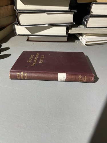 Reed's Parliamentary Rules RARE 1894 edition *Good* - Picture 3 of 8