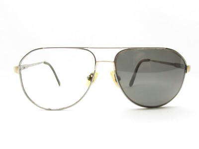 NIKON TITEX AVIATOR SILVER METAL EYEGLASSES FRAMES JAPAN 61-15-140 ...
