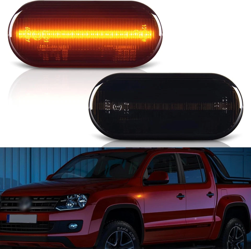 2x Led Seitenblinker passend für BORA GOLF 3 GOLF 4 LUPO VENTO FOX schwarz Smoke - Bild 3 von 4