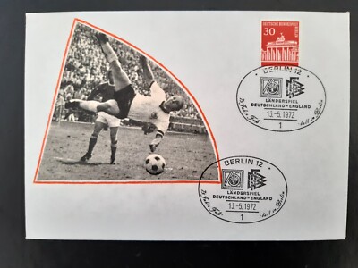 Stempel 75 Jahre Fußball Berlin Länderspiel Deutschland England 1972 Uwe Seeler