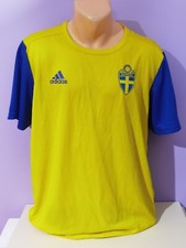 Sweden Sverige football  training shirt jersey Adidas Large