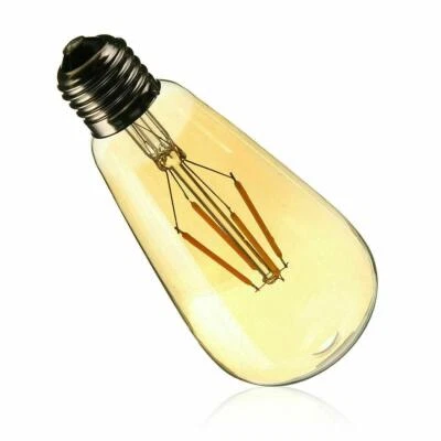 LED Filament Ampoule E27 Vintage Industriel 4W Edison ST64 Retro Ampoule - Photo 1/4