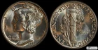 1944 D Mercury Dime, Gem Brilliant Uncirculated Condition Full Split Bands C7042