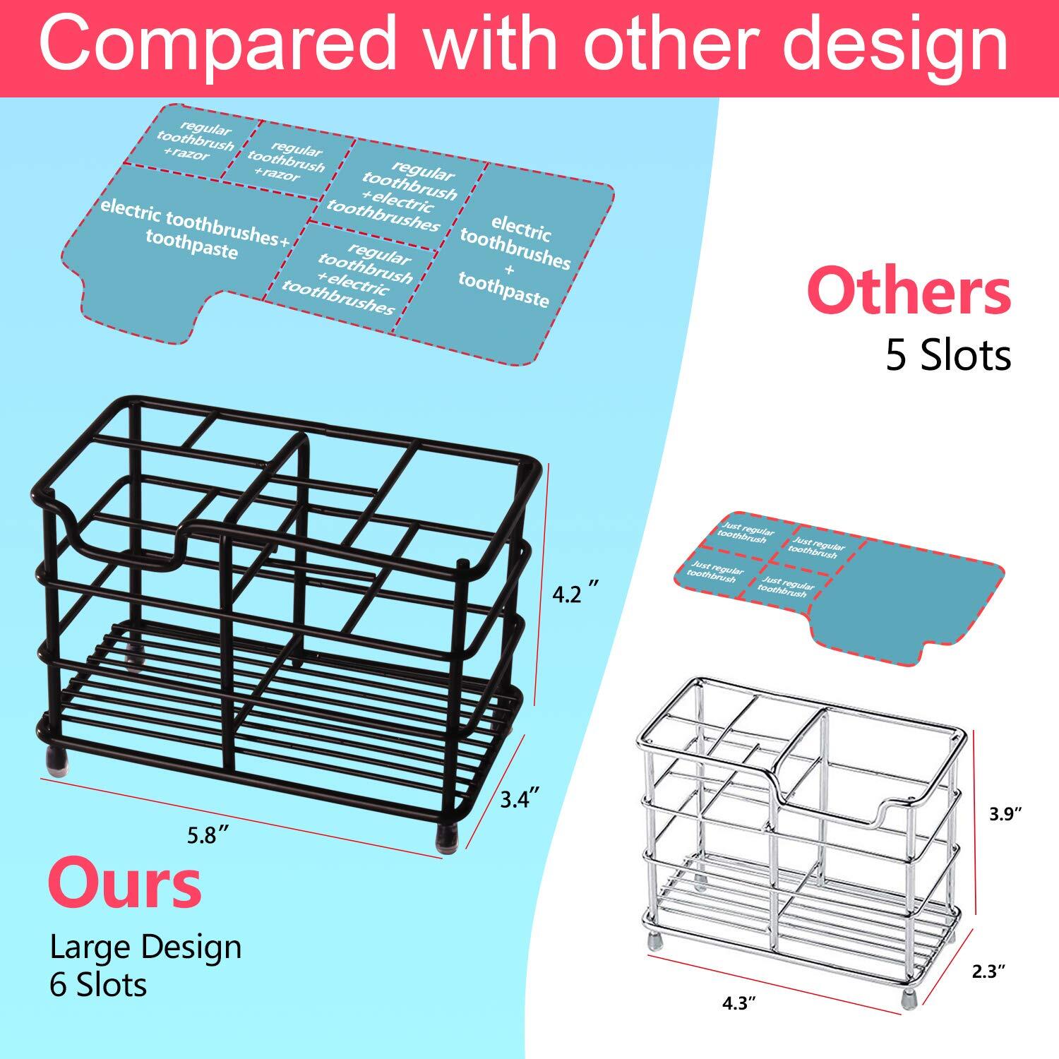 Toothbrush Holders For Bathrooms Stainless Steel Rustproof Electric Toothbrush H