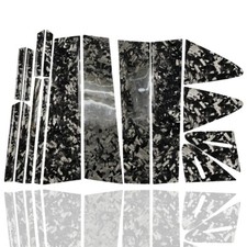 Gloss Forged Carbon Fiber Window Pillar Panel Cover Fits 20-26 Corolla Sedan
