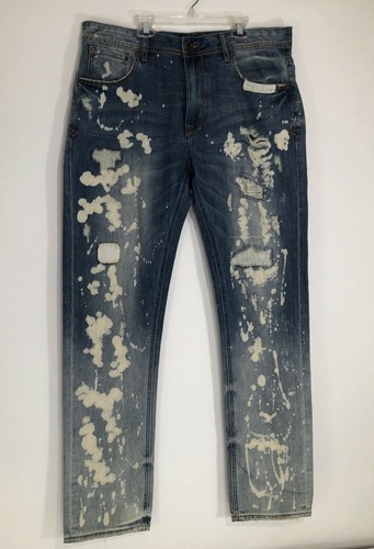 Distressed Mens 36x34 Denim Jeans 