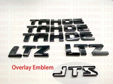 Gloss Black Overlay EMBLEM Fit TAHOE Nameplate Letter for GM 07-20 Chevrolet LTZ