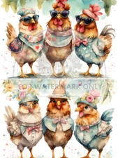 The Golden Egg Girls | A4 Rice Paper | Paper for Decoupage | Decoupage Central