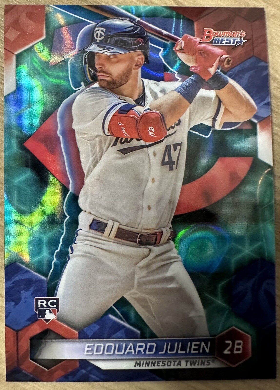 2023 Bowman’s Best- Aqua Lava Refractor Edouard Julien /199 (RC) SP