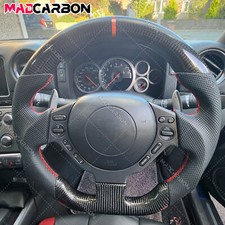 Real Carbon Fiber Steering Wheel Fits For 2007-2016 Nissan Gtr Gt-r R35