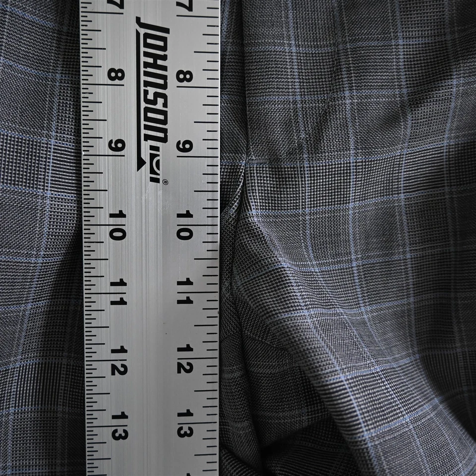 Austin Reed 36x30 Gray Plaid Windsor Woolens 100% Wool Flat Front Dress Pants - Image 3 of 4