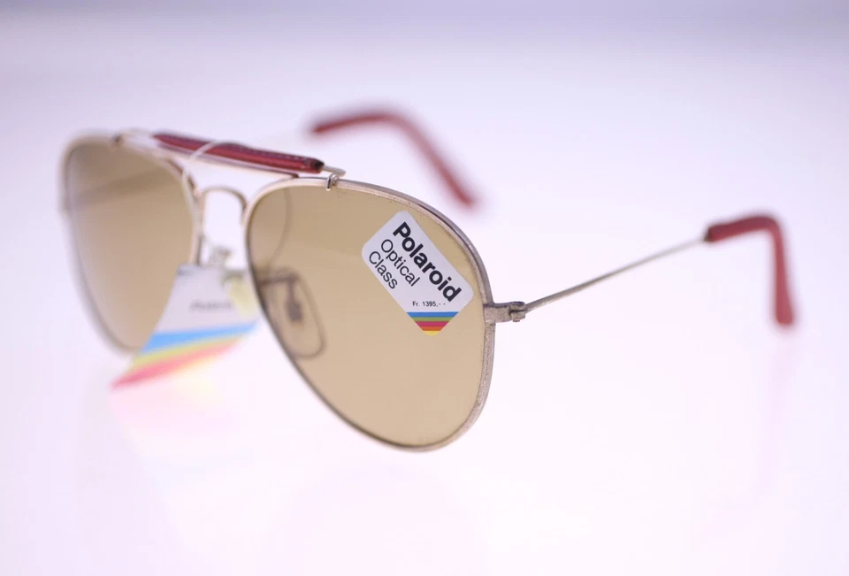 Gafas de sol Polaroid 4564A vintage unisex estilo piloto circa años 80-NUEVO-peso 26 g Foto 2 de 4