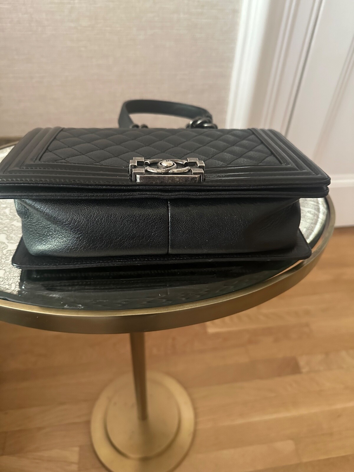 Chanel Black Medium Boy Bag With silver  Hardware RRP £6900 Authentic image 3