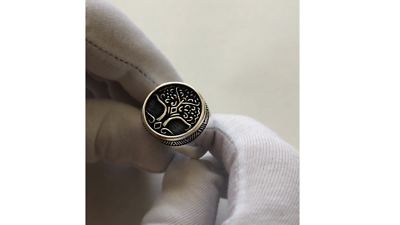 Tree of Life 925 Sterling Silver Men's Ring, Yggdrasil Ring