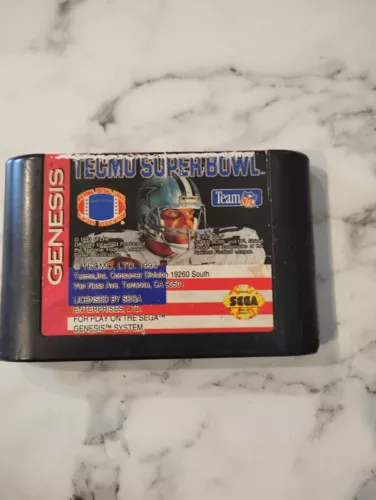 Sega Genesis Tecmo Super Bowl Cart Only