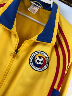 Vintage 90's Adidas Romania Football Jacket Soccer Track Top Zip