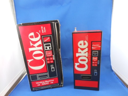 RETRO 1982 COKE MINI RED VENDING MACHINE AM/FM RADIO COCA COLA | eBay