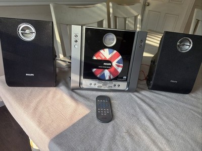 Philips MC235B/37 CD Micro Hi-Fi System Stereo AM FM Radio With Remote Read Desc