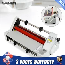 A3 Machine à laminateur, V350 13inch Machine de laminage à froid chaud quatre rouleaux