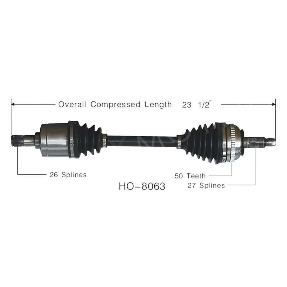 Juego de pares de 2 ejes delanteros CV SurTrack para Honda Civic del Sol Acura Integra Foto 4 de 4